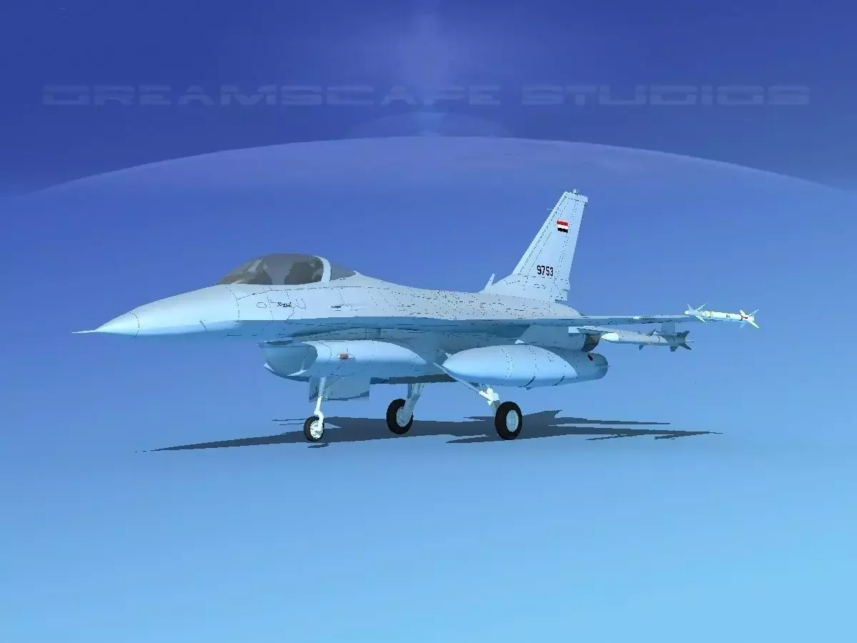 Gen Dyn F-16A Falcon V28 Egypt 3D model