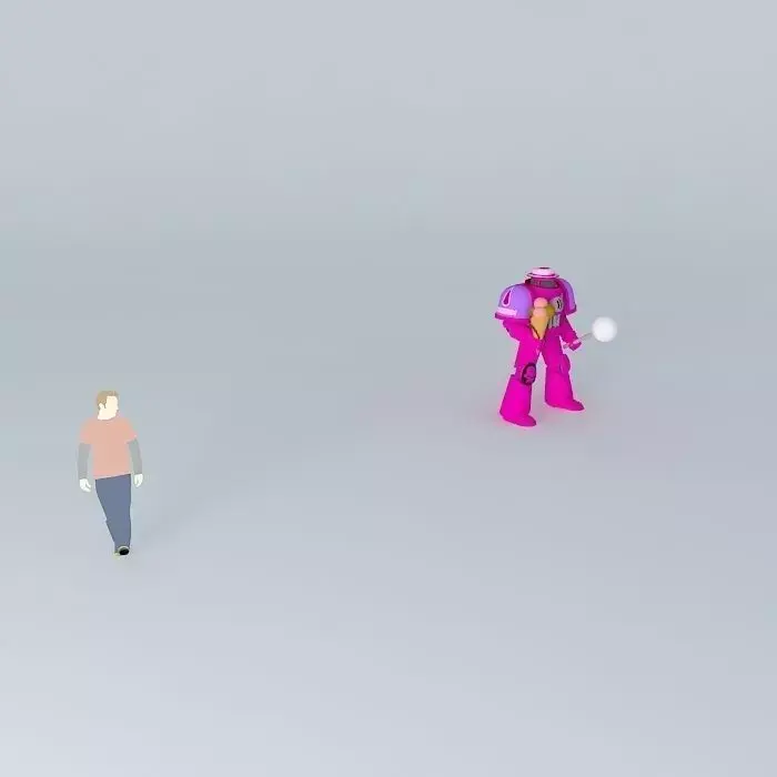pink space marine Free 3D model