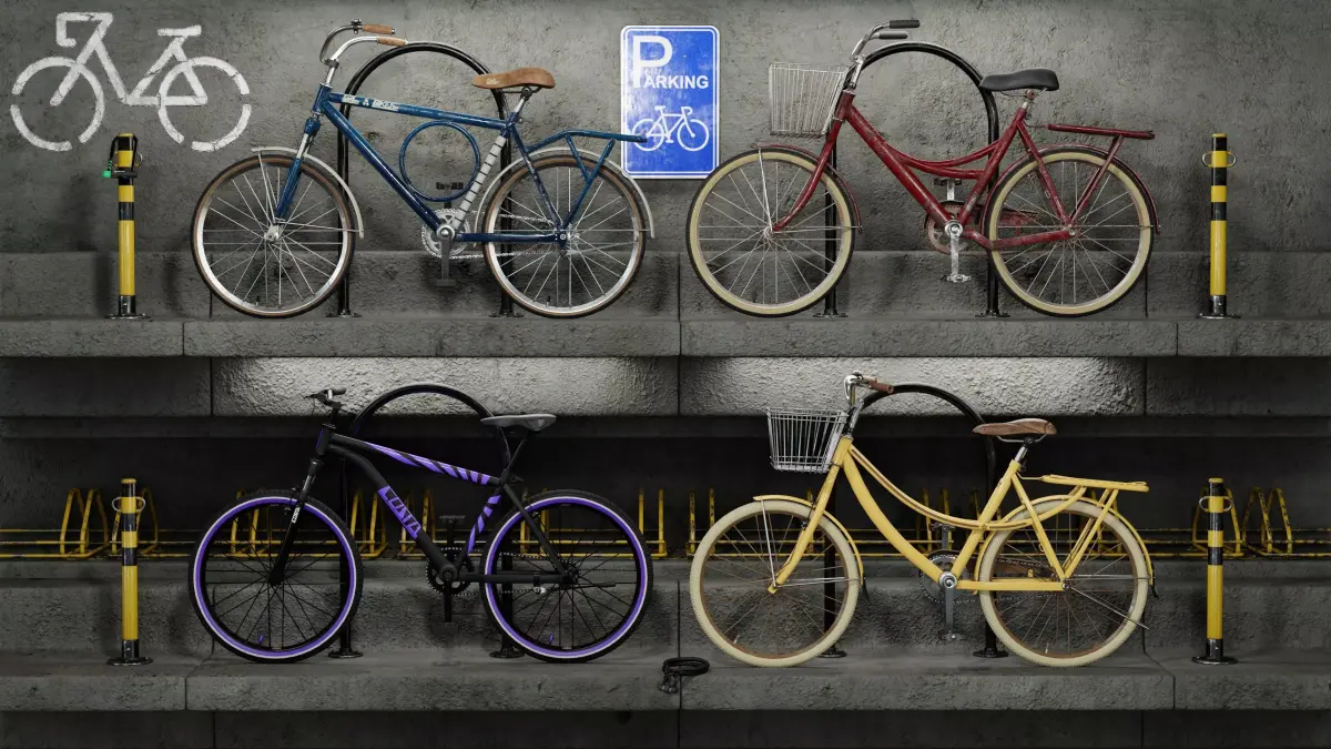 Bicycle pack Low-poly 3D model purchase
