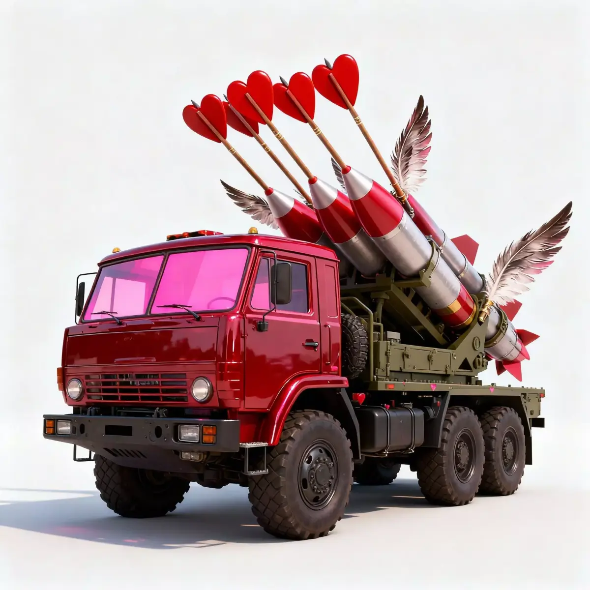 Heart-Seeker Missile Truck 3D Model Low-poly 3D model