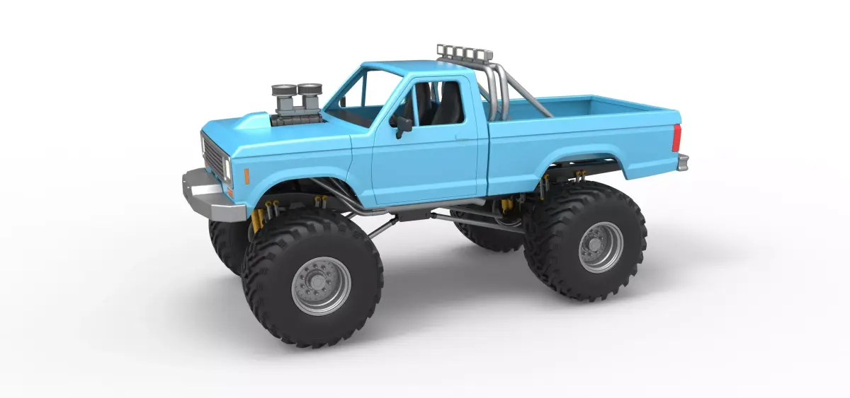 Vintage Monster Truck Scale 1 to 25 3D print model purchase