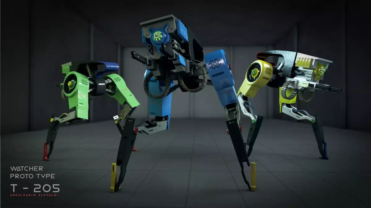 two legs robot 3D model