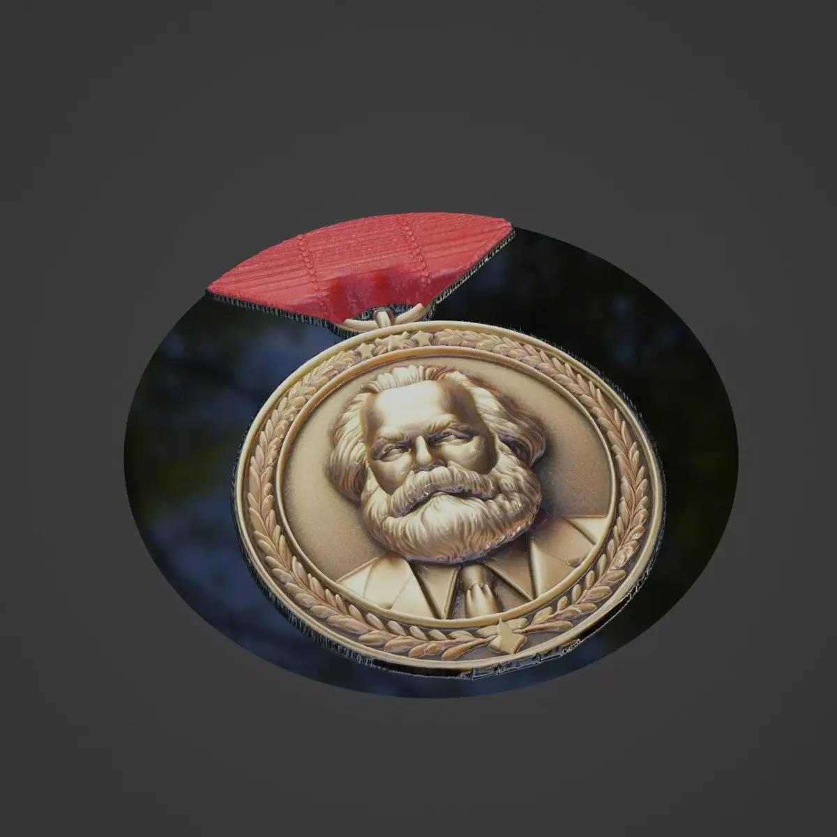 Karl Marx Medallion 3D print model buy