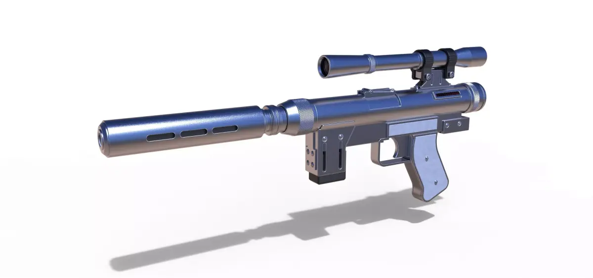 Blaster pistol SE-14R of Lando Calrissian 3D model