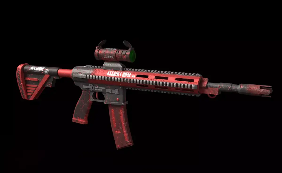 M416 Assault Rifle  Low-poly 3D model