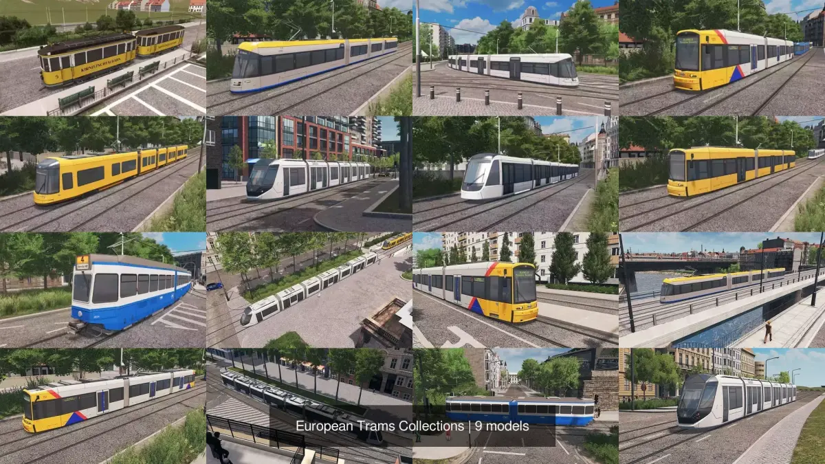 European Trams Collections 3D Model Pack