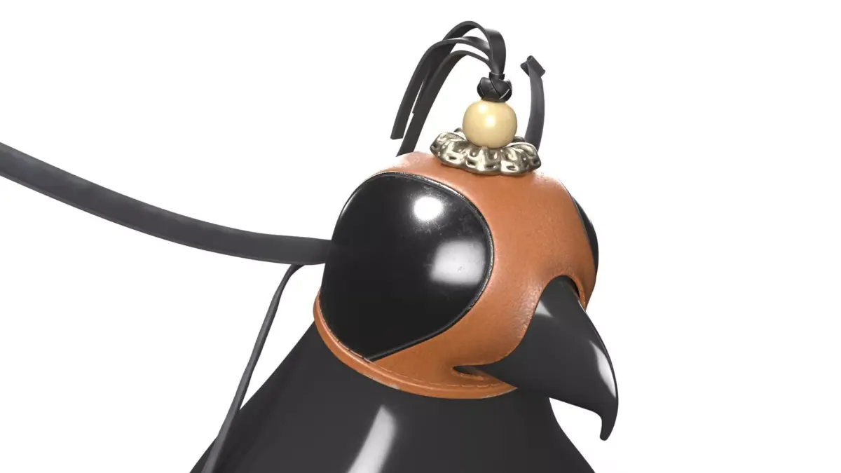 Falcon Dummy with Leather Hood 3D model purchase