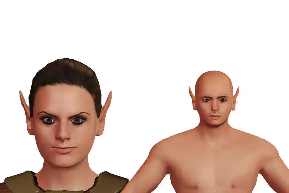 Elves couple-3 Low-poly 3D model