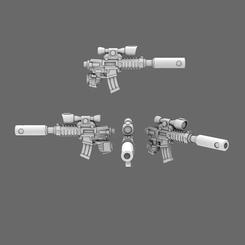 Space Knights AR Style Huntsman Rifle LEFT 3D print model