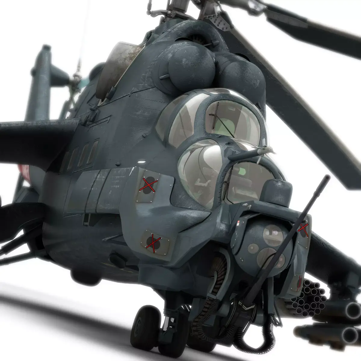Mi-24 Super Hind Low-poly 3D model