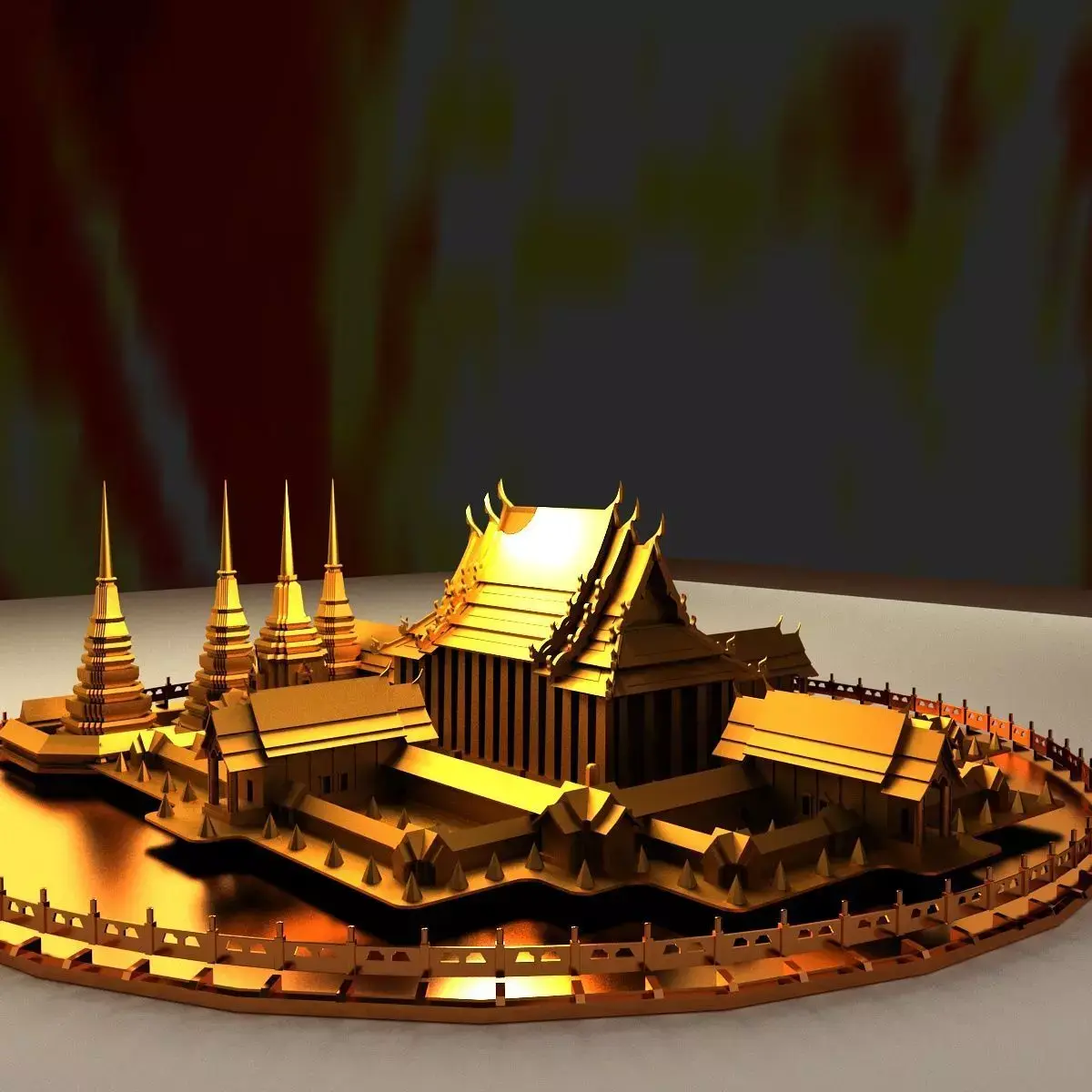 Chinese ancient temple  3D model get