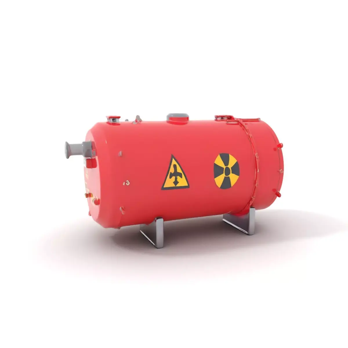 Industrial Hazard Tank model pack with warning signs Low-poly 3D model
