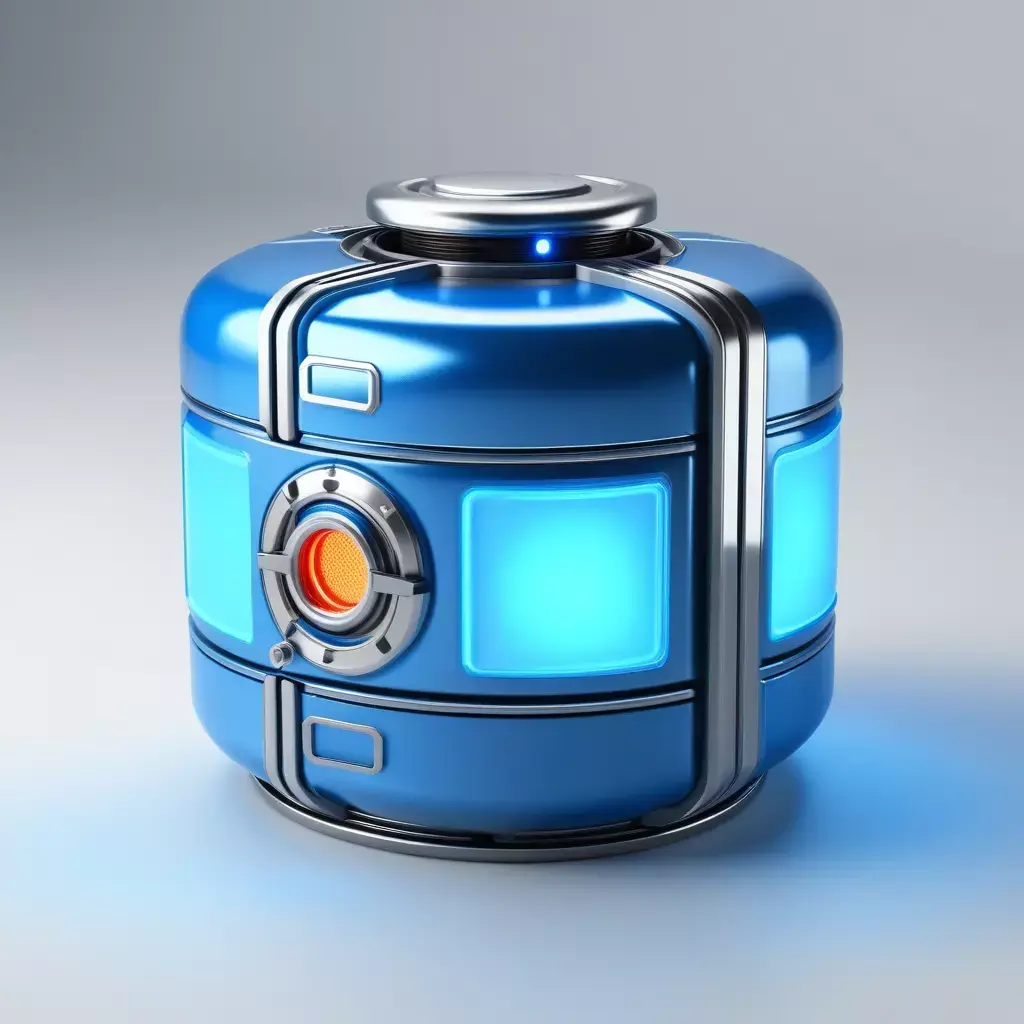 Glowing SciFi Tech Container 3D model