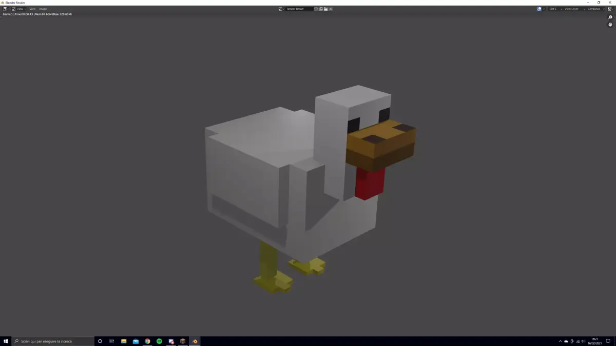 chicken lul Low-poly 3D model