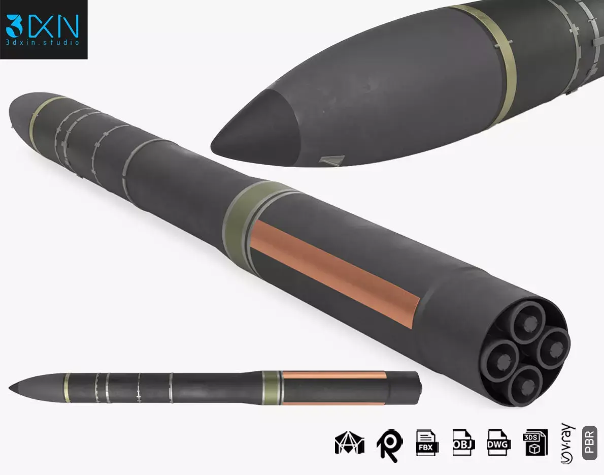 Topol-M SS-27 Mod 1 ICBM Ballistic Missile 3D model