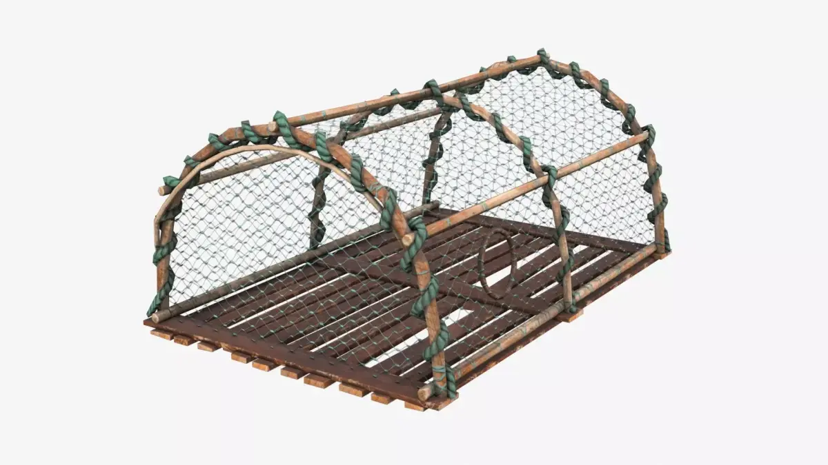 Crab Trap 03 Low-poly 3D model