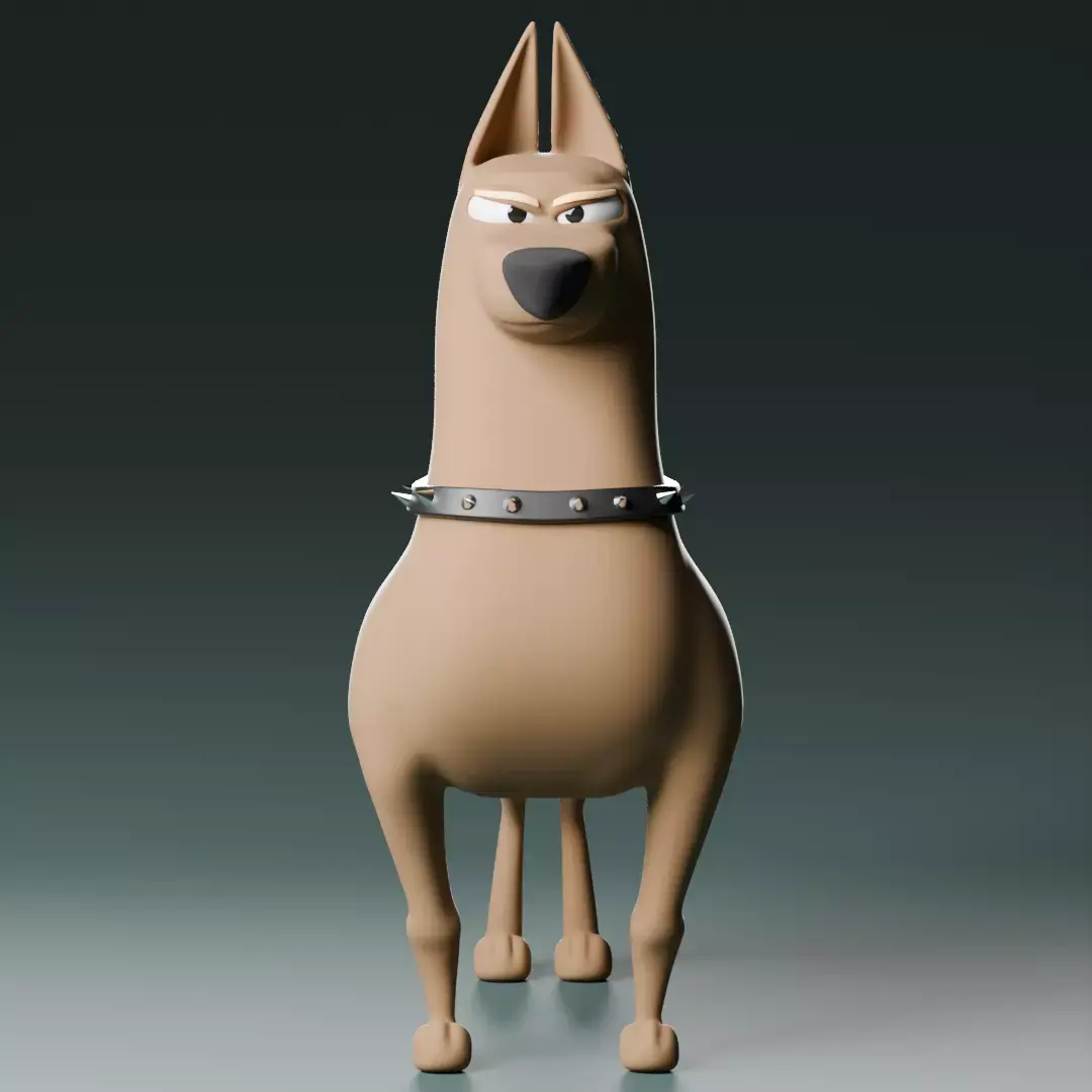 3D dog character Free low-poly 3D model