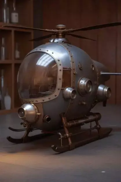 Steampunk Recon Gyrocopter - Fantasy Aerial Scout Vehicle 3D print model purchase