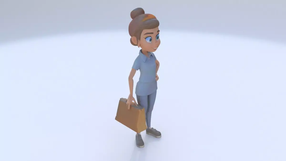 Retail Store Employee female 3D model