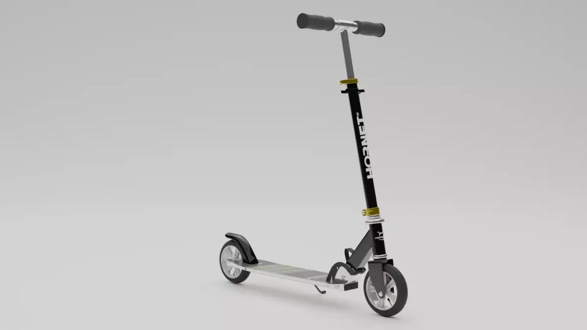 Electric Scooter Low-poly 3D model 2