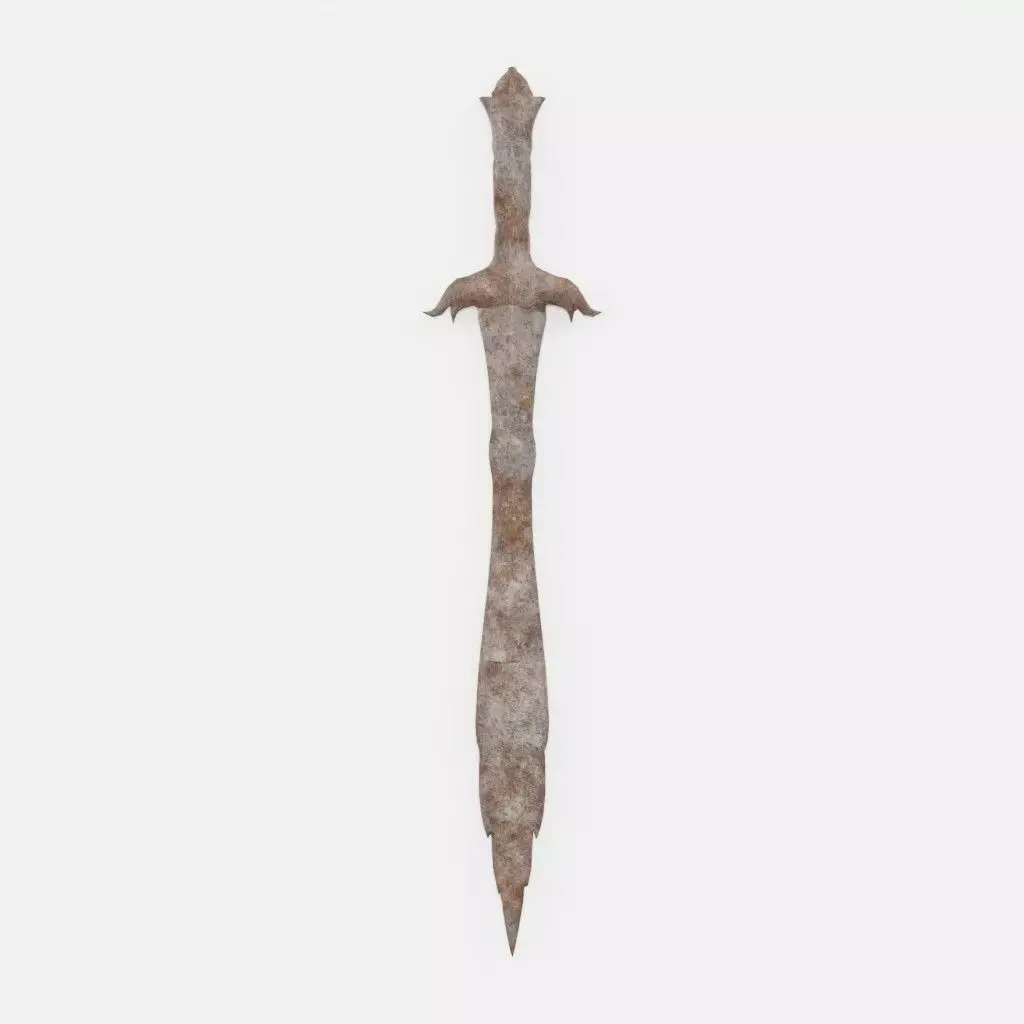 Ancient Rusted Relic Sword 3D model