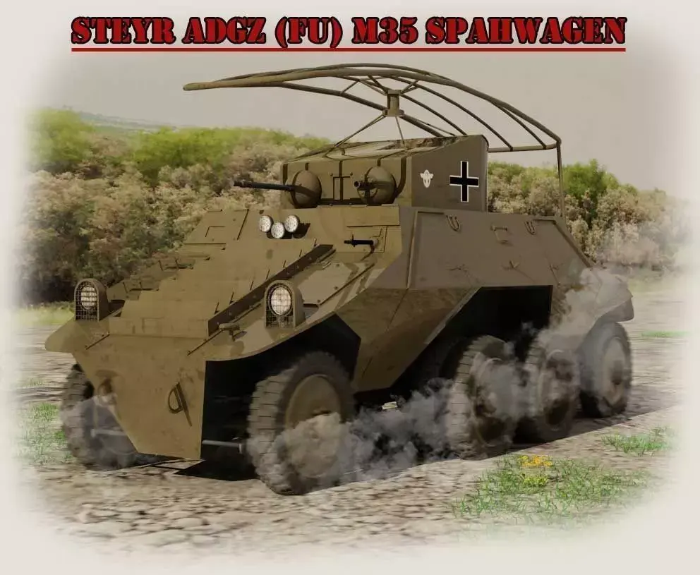 STEYR ADGZ M35- FU- SPAHWAGEN  3D model