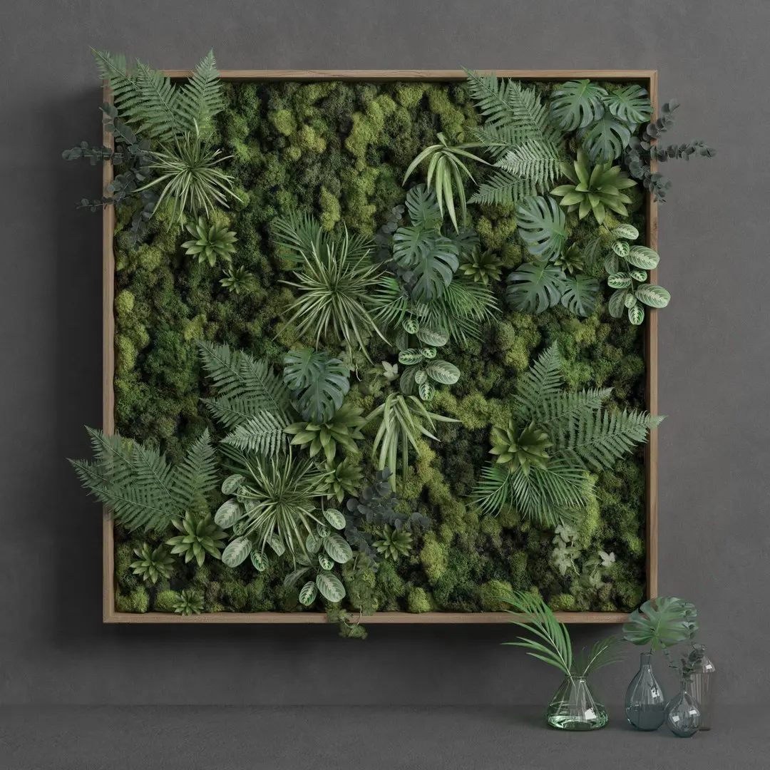 Square Green Moss Set 150cm x 150cm 3D model