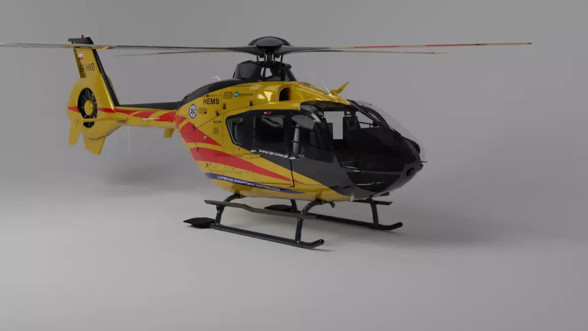 Helecopter ambulance helicopter 3D model
