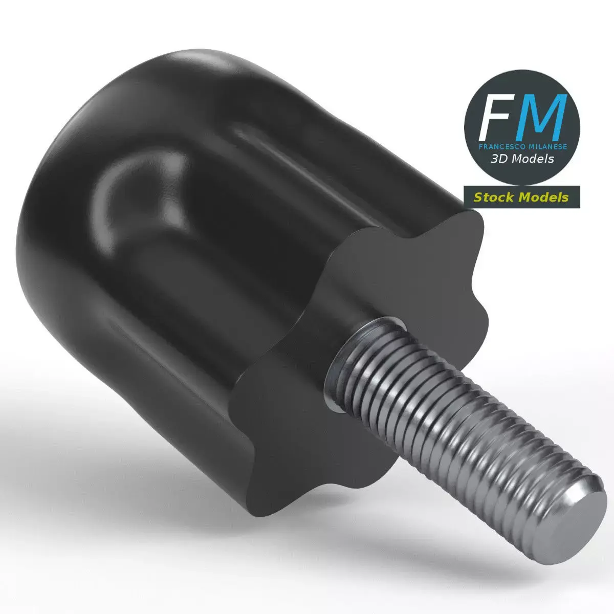 Knob with thread 3 3D model