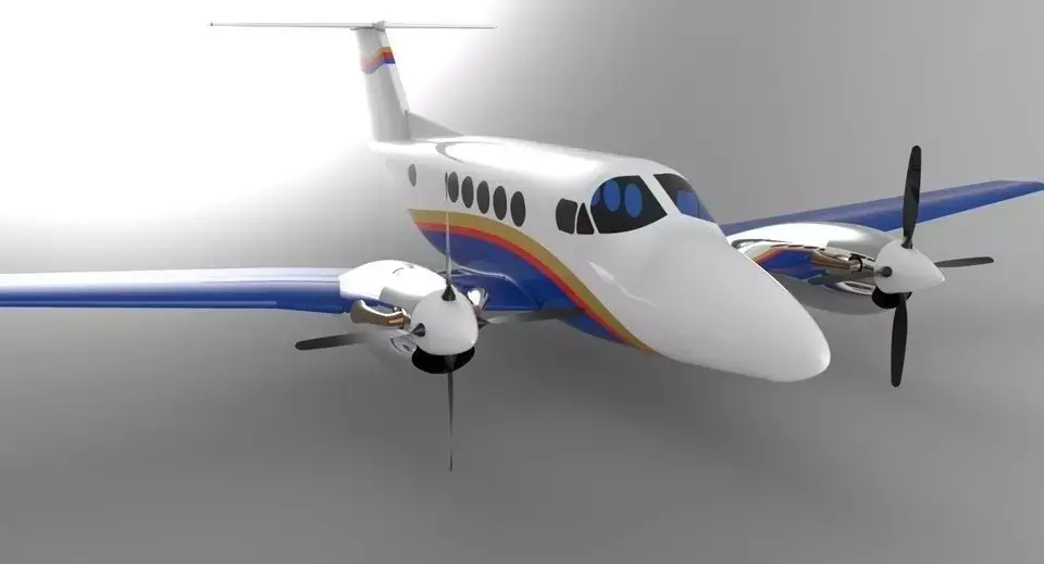 Beechcraft King Air B200 GT 3D model
