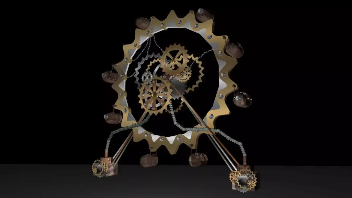 Big Wheel Low-poly 3D model