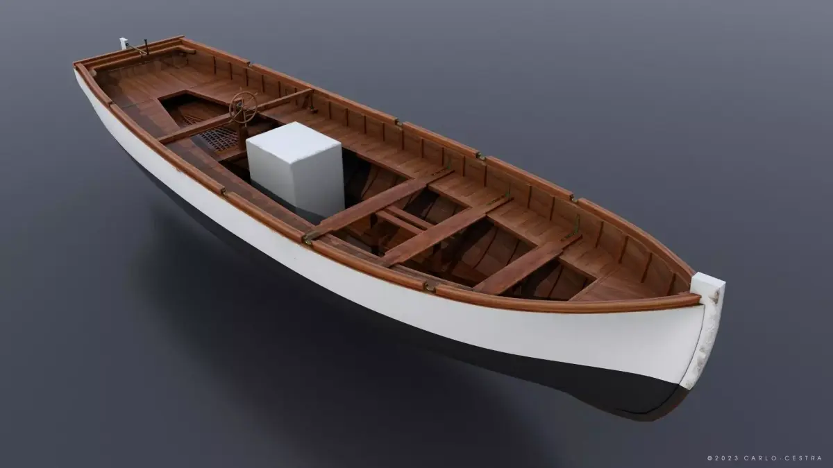 WW2 Italian 8m60cm Motorboat Low-poly 3D model