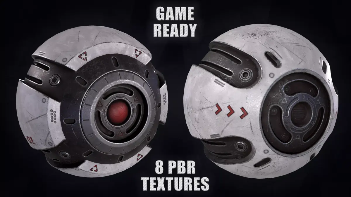 Sci-fi Camera Drone Low-poly 3D model