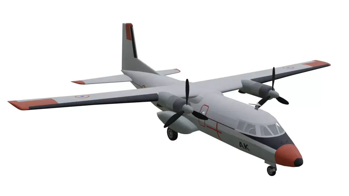 Nord Aviation N262 Fregate Low-poly 3D model