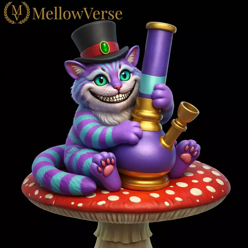 Cheshire Cat Herb Grinder-2-Part Magnetic- MellowVerse 3D print model