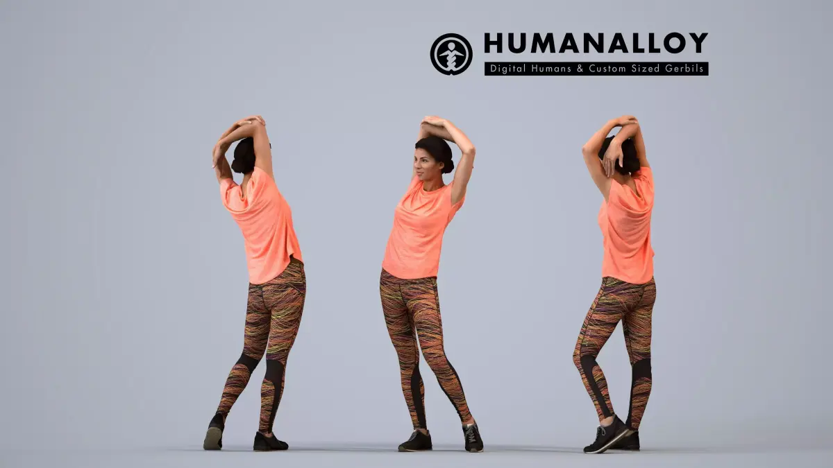 00070Gabriela003 - Adult Black woman exercising in summer 3D model