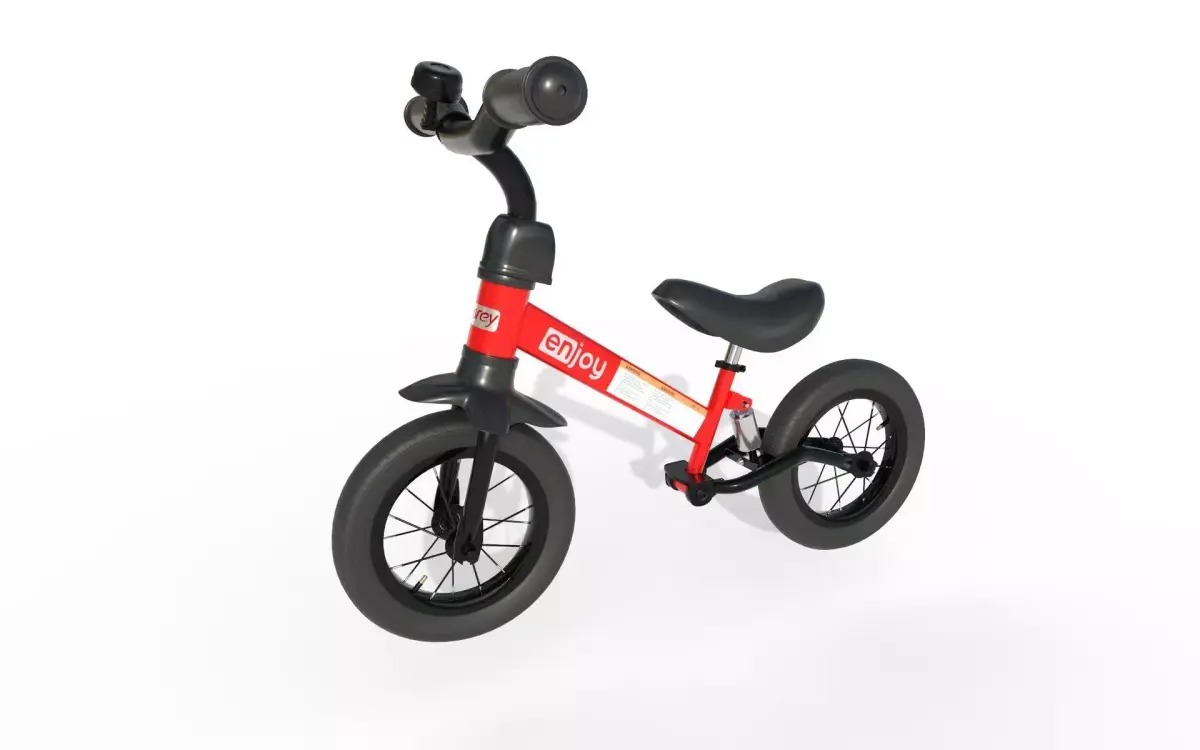 Bicycle balance bike for toddlers Low-poly 3D model