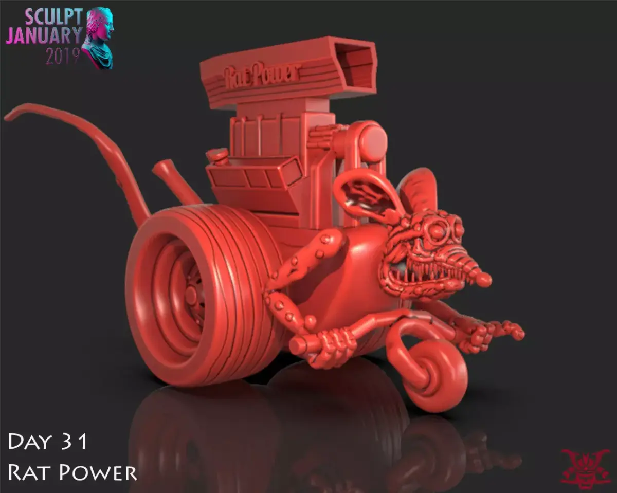 Rat Power Timelapse and Model 3D print model
