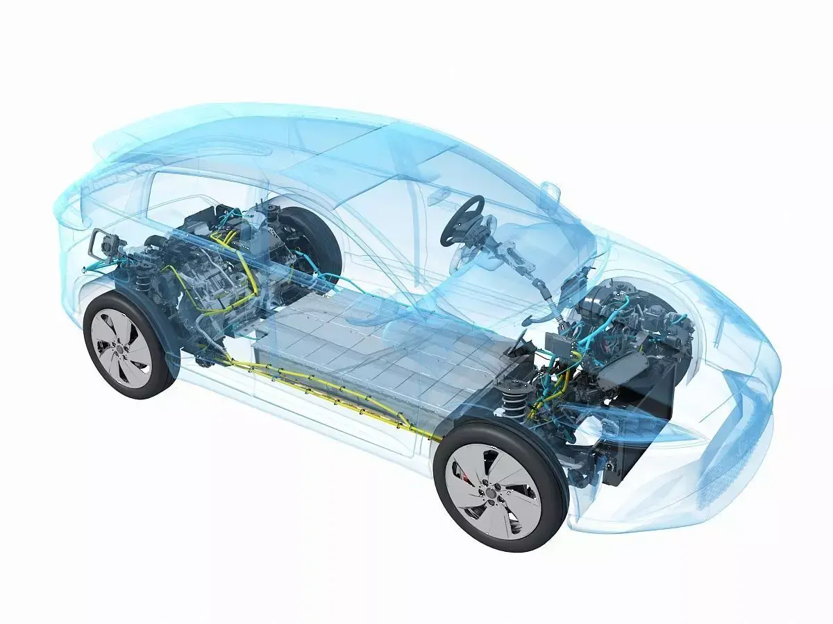 Electric SUV Chassis X-Ray 3D model purchase