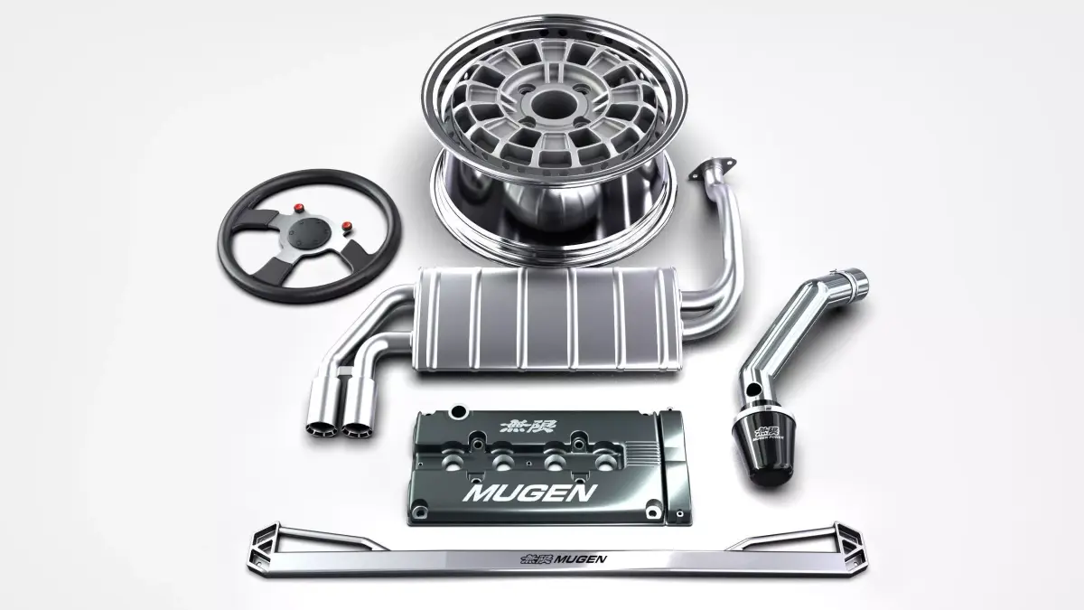 Mugen Civic Aftermarket parts Bundle set 3D model