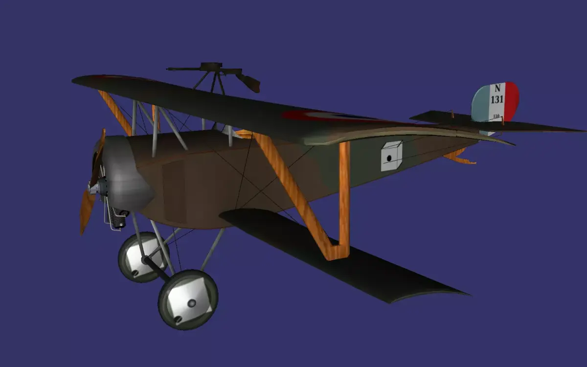 Nieuport 11 Bebe Low-poly 3D model