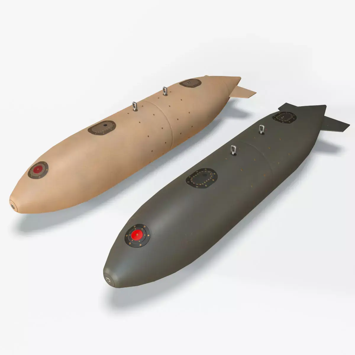 Aircraft External Fuel Tank 120L Low-poly 3D model