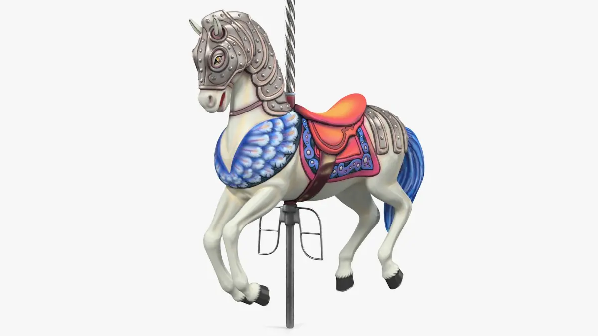 Carousel Horse Ivory 3D model