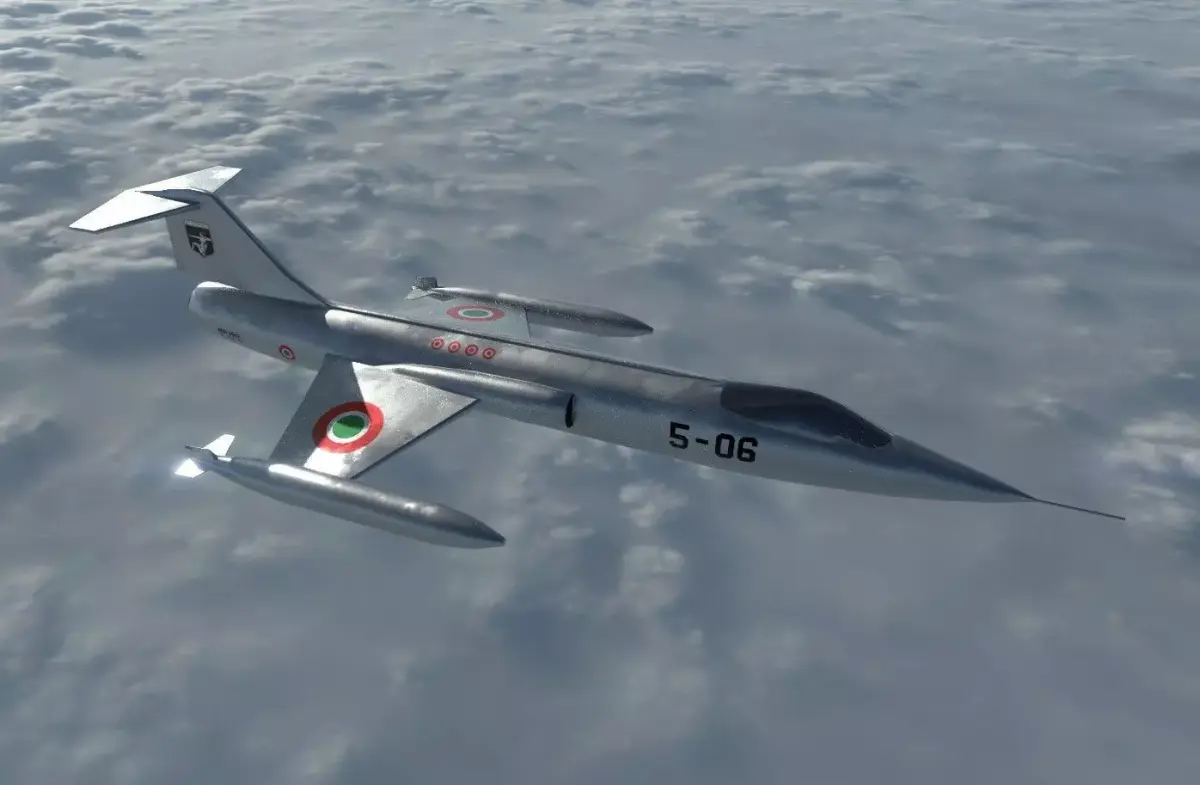 Military Airforce Starfighter F104G Low-poly 3D model