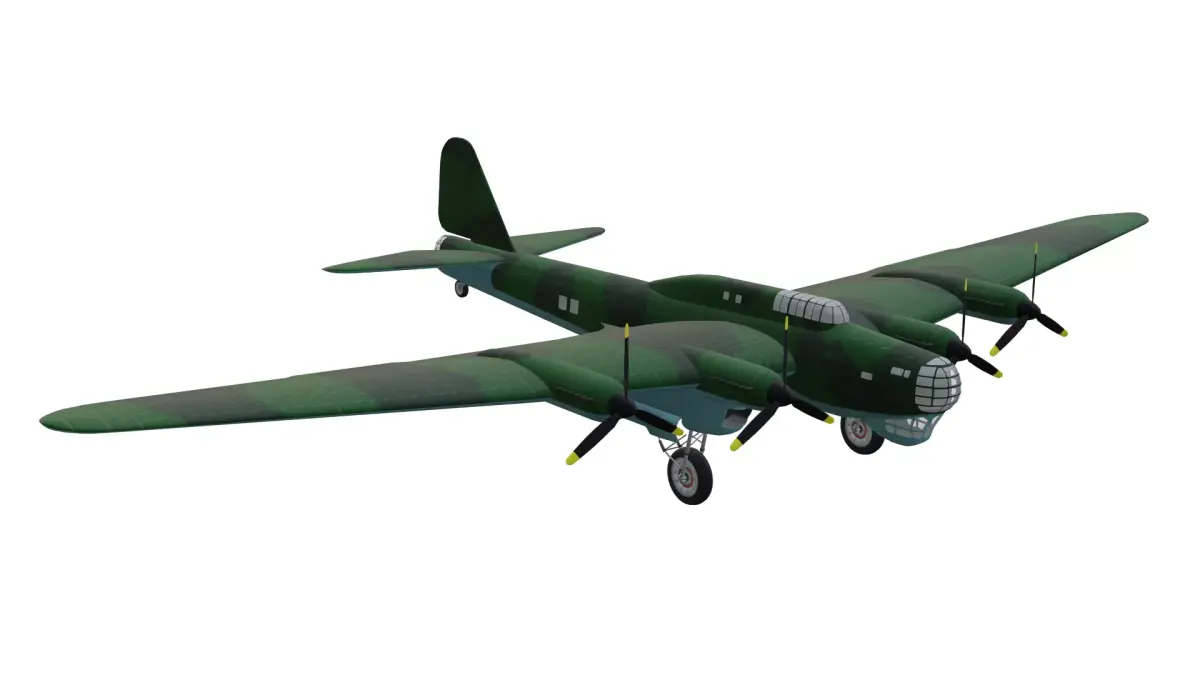Petlyakov Pe-8 Low-poly 3D model