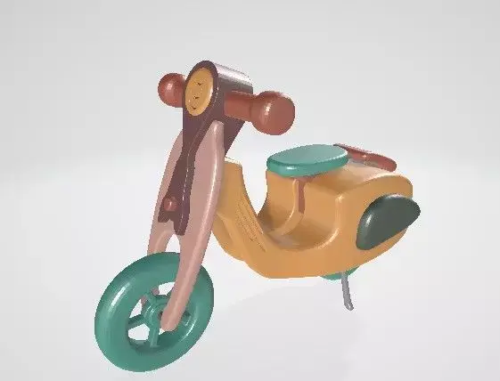Ves scooter Low-poly 3D model
