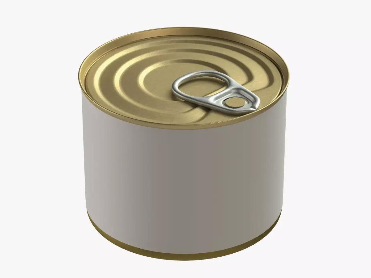 canned food round tin metal aluminium can 10 3D model