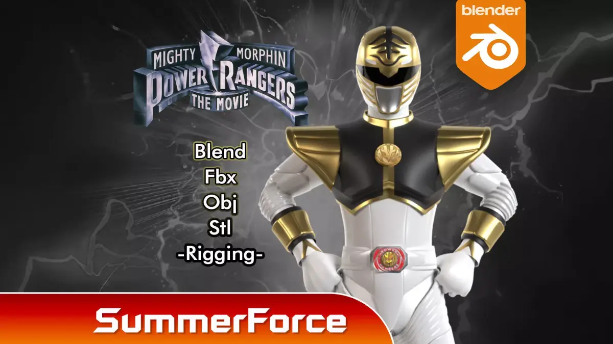 White Ranger - Mighty Morphin Power Rangers The Movie 3D model