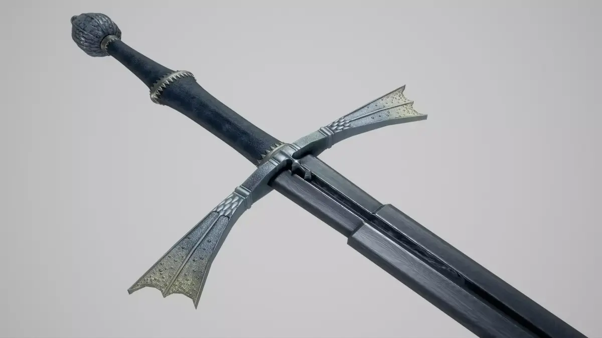 House of the Dragon sword Dark Sister - PBR Low-poly 3D model Low-poly 3D model