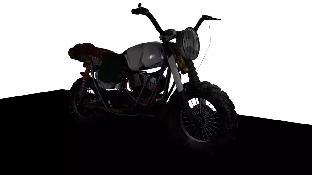 a post apocalypse motorbike 3D model